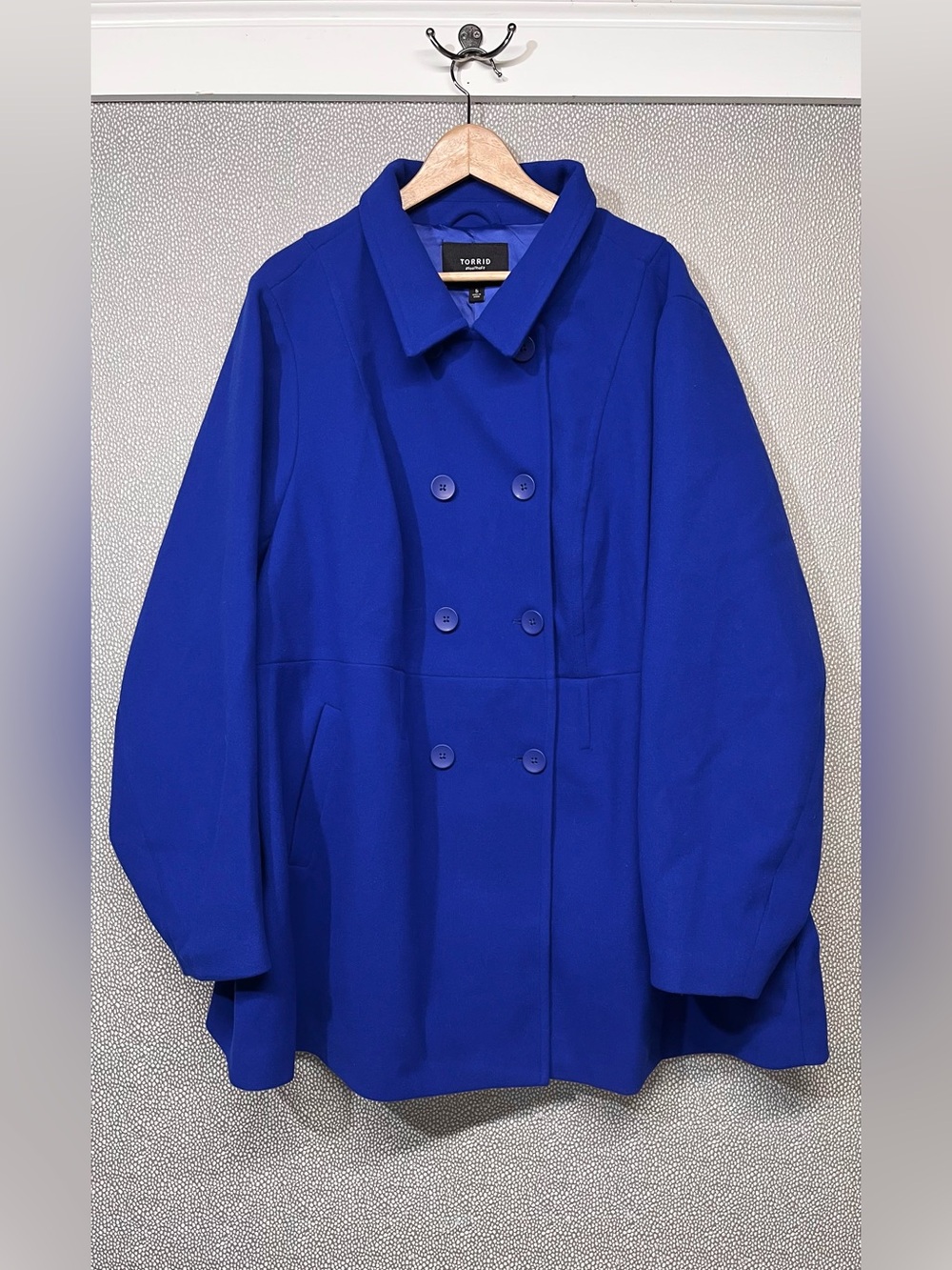5 (5X) (28) Torrid Double-Breasted Cobalt Blue Peacoat